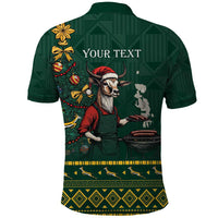 Personalised South Africa Christmas Polo Shirt Bokke Merry Braai-mas - Wonder Print Shop