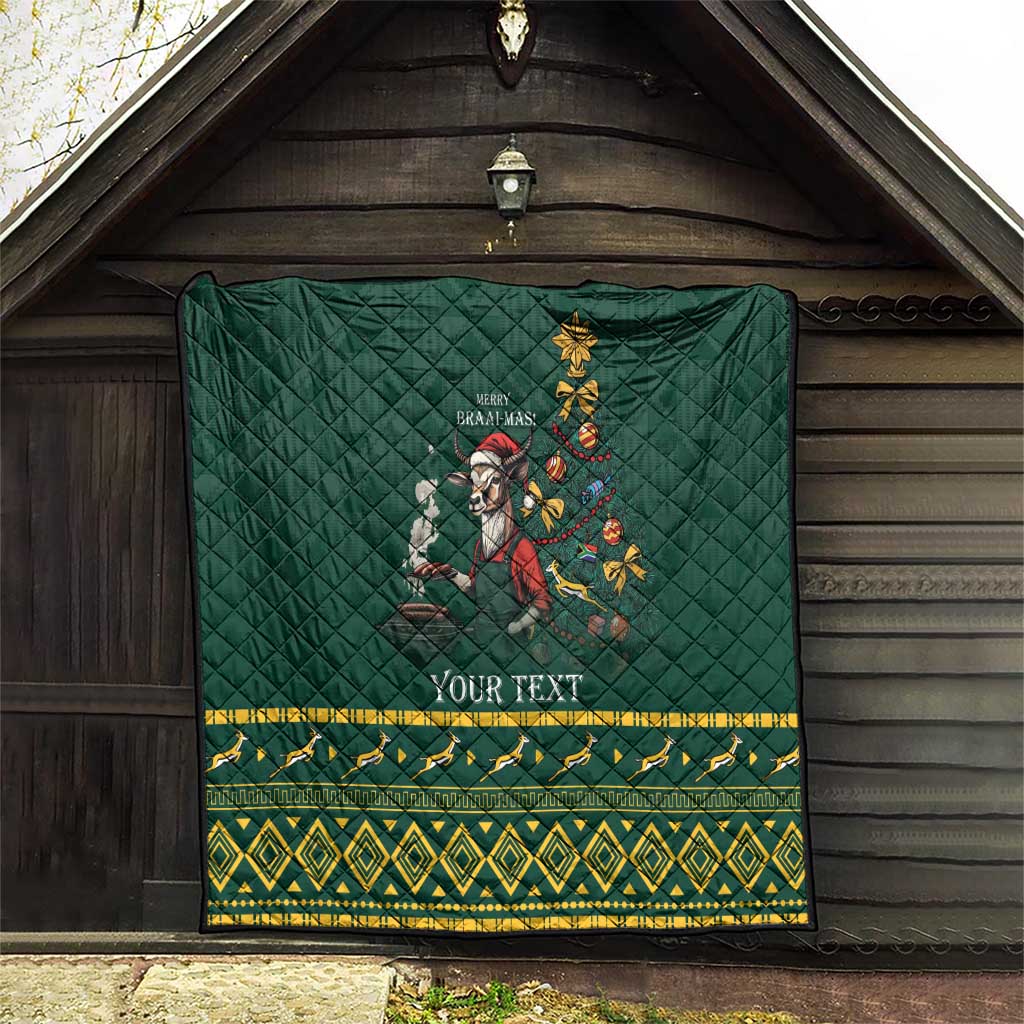Personalised South Africa Christmas Quilt Bokke Merry Braai-mas - Wonder Print Shop