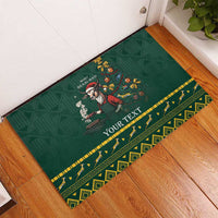 Personalised South Africa Christmas Rubber Doormat Bokke Merry Braai-mas - Wonder Print Shop