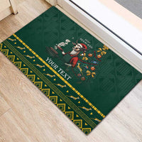 Personalised South Africa Christmas Rubber Doormat Bokke Merry Braai-mas - Wonder Print Shop