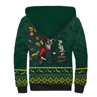 Personalised South Africa Christmas Sherpa Hoodie Bokke Merry Braai-mas - Wonder Print Shop