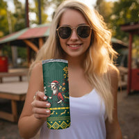 Personalised South Africa Christmas Skinny Tumbler Bokke Merry Braai-mas - Wonder Print Shop