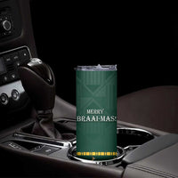 Personalised South Africa Christmas Skinny Tumbler Bokke Merry Braai-mas - Wonder Print Shop