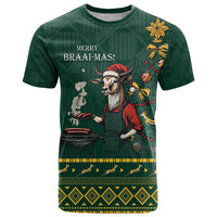 Personalised South Africa Christmas T Shirt Bokke Merry Braai-mas - Wonder Print Shop