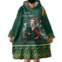 Personalised South Africa Christmas Wearable Blanket Hoodie Bokke Merry Braai-mas - Wonder Print Shop