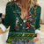 Personalised South Africa Christmas Women Casual Shirt Bokke Merry Braai-mas - Wonder Print Shop