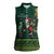 Personalised South Africa Christmas Women Sleeveless Polo Shirt Bokke Merry Braai-mas - Wonder Print Shop