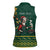 Personalised South Africa Christmas Women Sleeveless Polo Shirt Bokke Merry Braai-mas - Wonder Print Shop