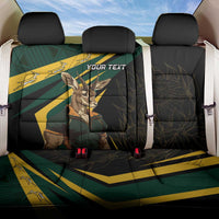 South Africa Personalised Back Car Seat Cover Springbok Mascot Dynamic LT7 - Wonder Print Shop