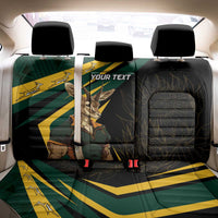 South Africa Personalised Back Car Seat Cover Springbok Mascot Dynamic LT7 - Wonder Print Shop