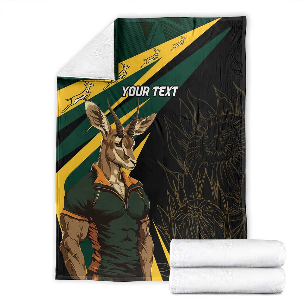 South Africa Personalised Blanket Springbok Mascot Dynamic