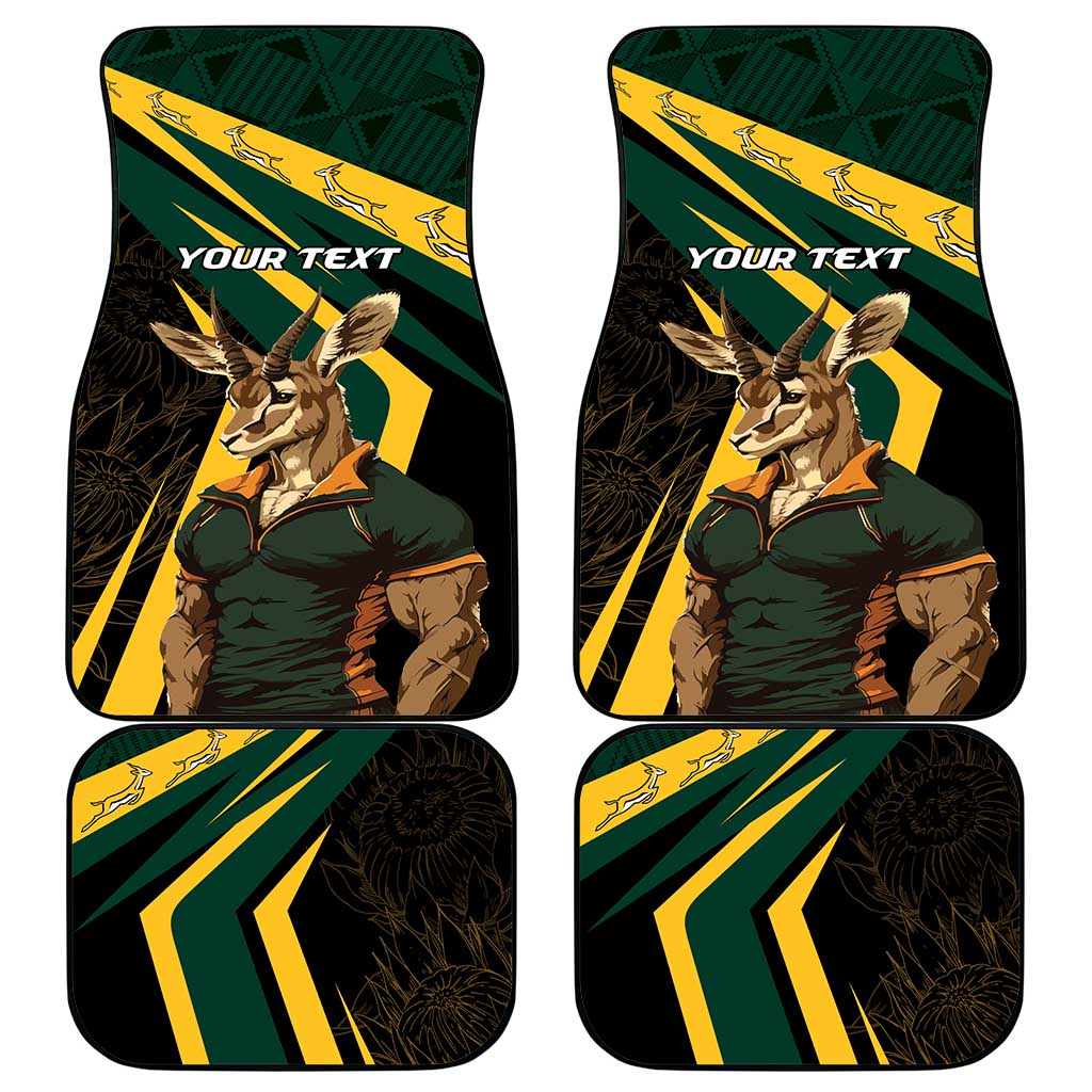 South Africa Personalised Car Mats Springbok Mascot Dynamic LT7 - Wonder Print Shop
