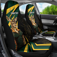 South Africa Personalised Car Seat Cover Springbok Mascot Dynamic LT7 - Wonder Print Shop