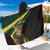 South Africa Personalised Sarong Springbok Mascot Dynamic - Wonder Print Shop