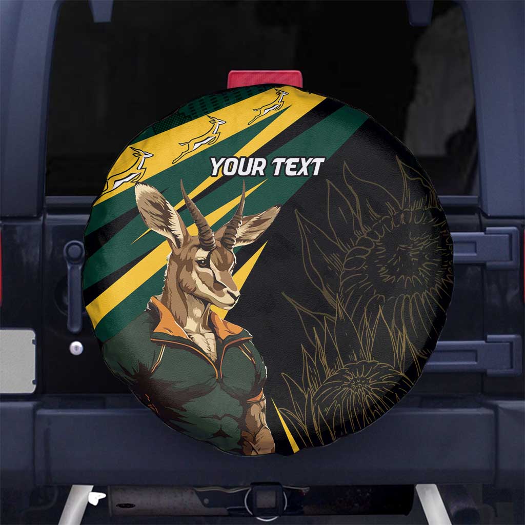 South Africa Personalised Spare Tire Cover Springbok Mascot Dynamic - Wonder Print Shop