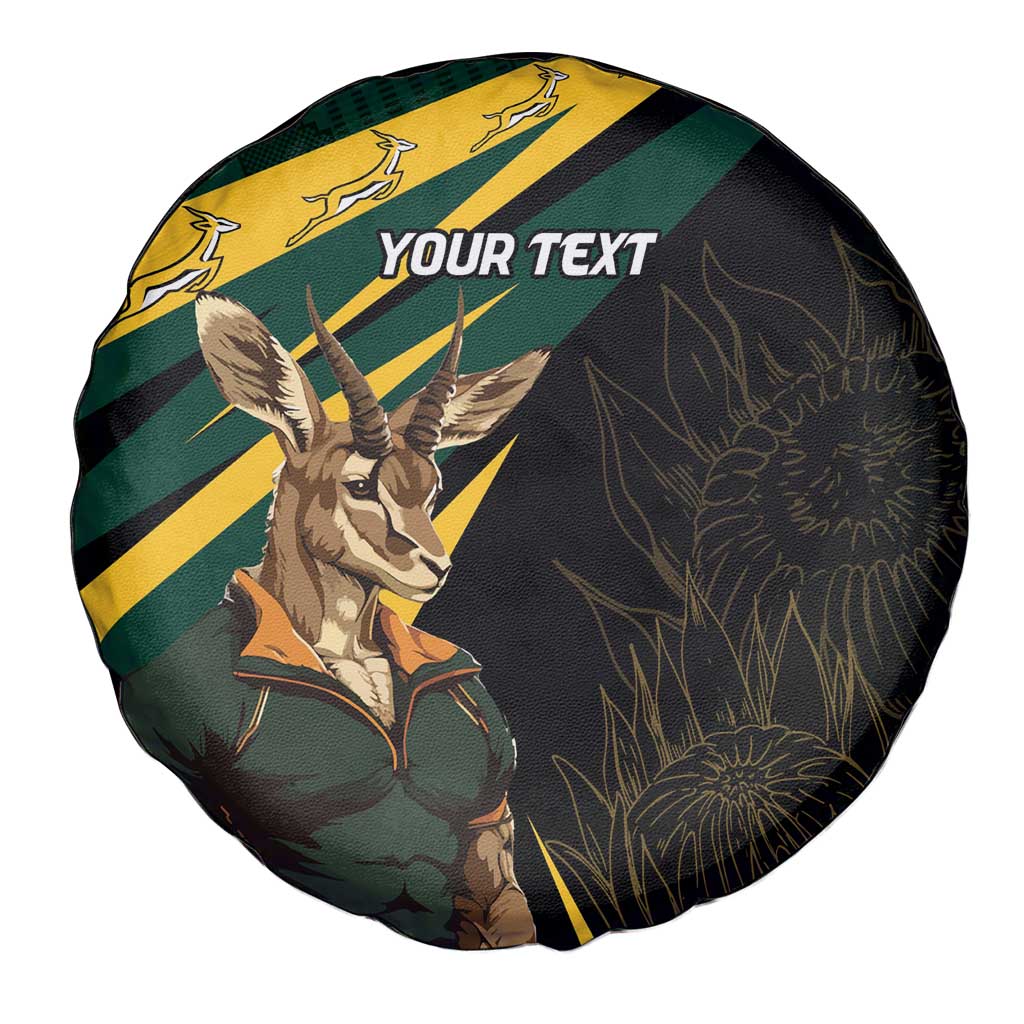 South Africa Personalised Spare Tire Cover Springbok Mascot Dynamic - Wonder Print Shop