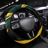 South Africa Steering Wheel Cover Springbok Mascot Dynamic - Wonder Print Shop