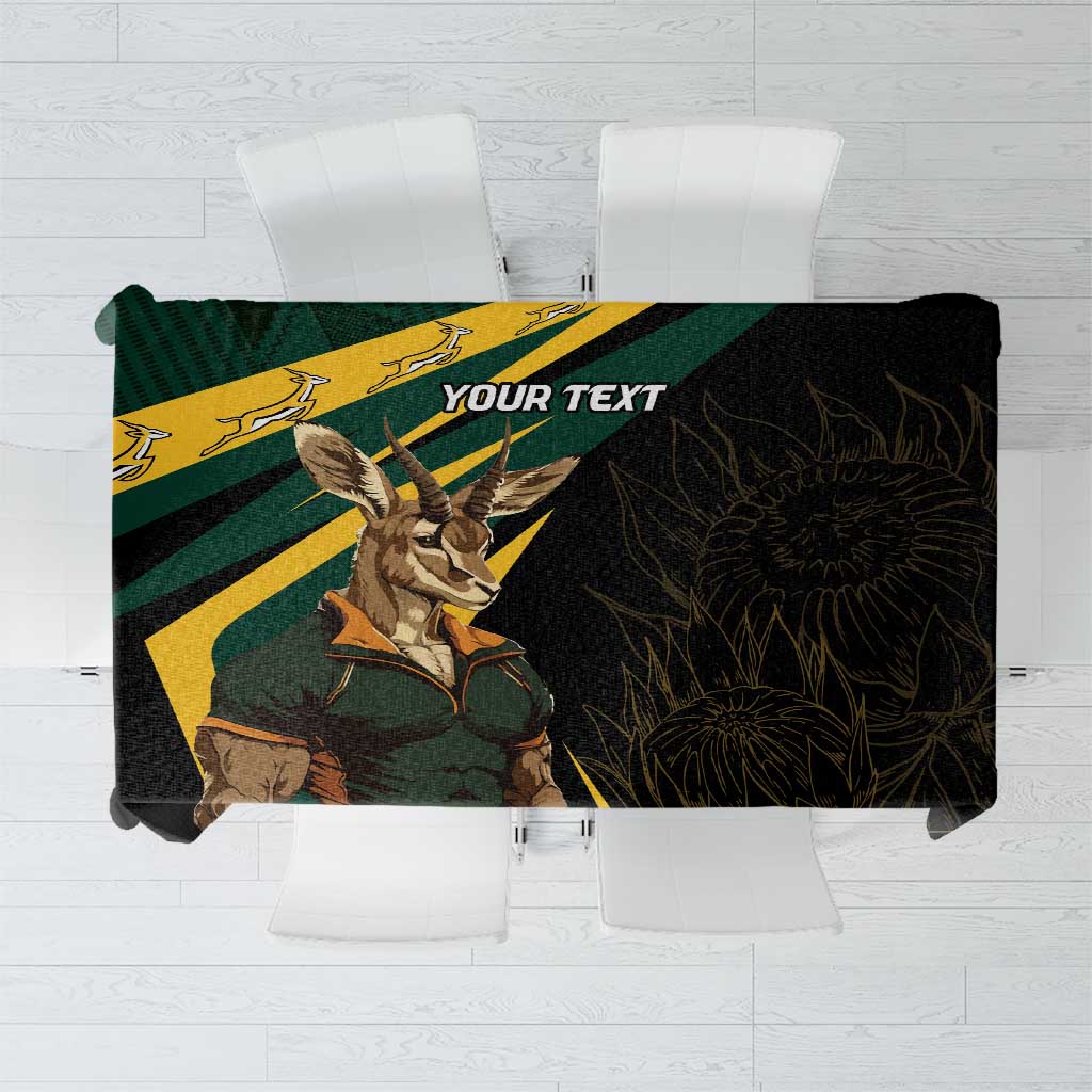 South Africa Personalised Tablecloth Springbok Mascot Dynamic - Wonder Print Shop