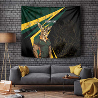 South Africa Personalised Tapestry Springbok Mascot Dynamic - Wonder Print Shop