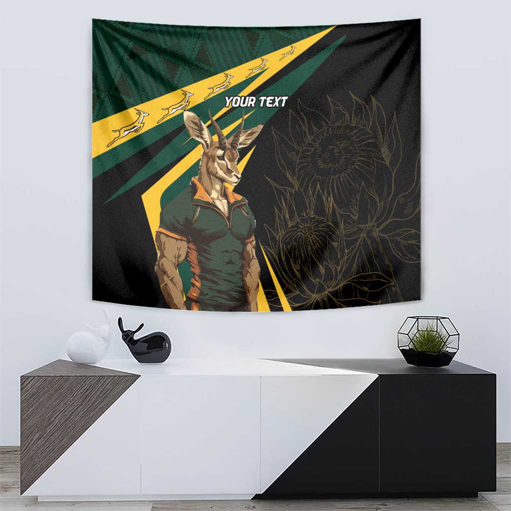 South Africa Personalised Tapestry Springbok Mascot Dynamic - Wonder Print Shop