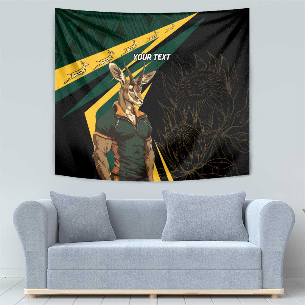 South Africa Personalised Tapestry Springbok Mascot Dynamic - Wonder Print Shop