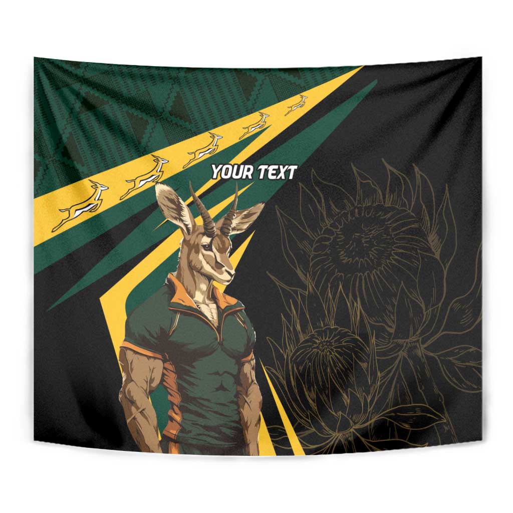 South Africa Personalised Tapestry Springbok Mascot Dynamic - Wonder Print Shop