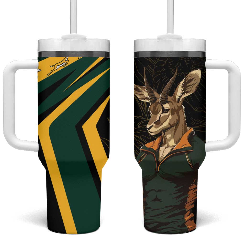 South Africa Tumbler With Handle Springbok Mascot Dynamic - Wonder Print Shop