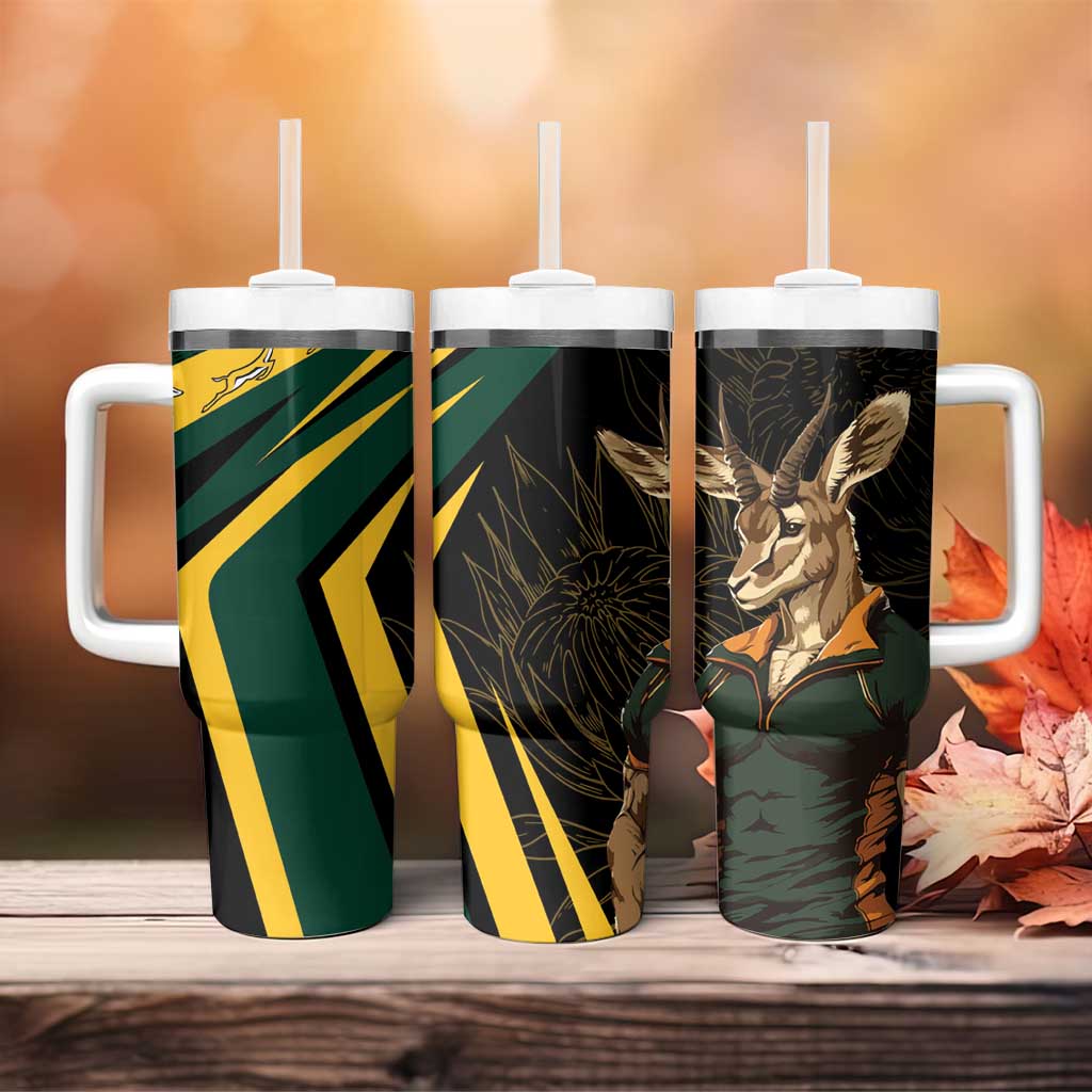 South Africa Tumbler With Handle Springbok Mascot Dynamic - Wonder Print Shop