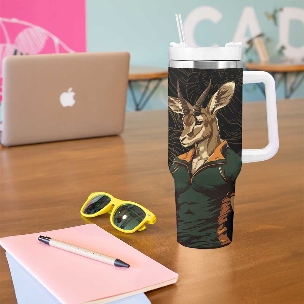 South Africa Tumbler With Handle Springbok Mascot Dynamic - Wonder Print Shop