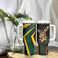 South Africa Tumbler With Handle Springbok Mascot Dynamic - Wonder Print Shop