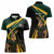 South Africa Personalised Women Polo Shirt Springbok Mascot Dynamic - Wonder Print Shop