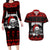Custom Christmas Couples Matching Long Sleeve Bodycon Dress and Hawaiian Shirt Gothic Skull Creepmas LT7 - Wonder Print Shop