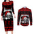 Custom Christmas Couples Matching Long Sleeve Bodycon Dress and Long Sleeve Button Shirt Gothic Skull Creepmas LT7 - Wonder Print Shop