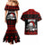 Custom Christmas Couples Matching Mermaid Dress and Hawaiian Shirt Gothic Skull Creepmas LT7 - Wonder Print Shop