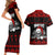 Custom Christmas Couples Matching Short Sleeve Bodycon Dress and Hawaiian Shirt Gothic Skull Creepmas LT7 - Wonder Print Shop