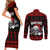 Custom Christmas Couples Matching Short Sleeve Bodycon Dress and Long Sleeve Button Shirt Gothic Skull Creepmas LT7 - Wonder Print Shop