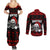 Custom Christmas Couples Matching Summer Maxi Dress and Long Sleeve Button Shirt Gothic Skull Creepmas LT7 - Wonder Print Shop