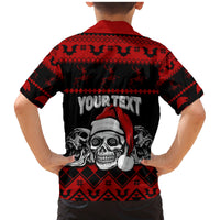 Custom Christmas Family Matching Mermaid Dress and Hawaiian Shirt Gothic Skull Creepmas LT7 - Wonder Print Shop