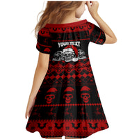 Custom Christmas Family Matching Mermaid Dress and Hawaiian Shirt Gothic Skull Creepmas LT7 - Wonder Print Shop