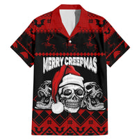 Custom Christmas Family Matching Mermaid Dress and Hawaiian Shirt Gothic Skull Creepmas LT7 - Wonder Print Shop