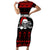 Custom Christmas Family Matching Short Sleeve Bodycon Dress and Hawaiian Shirt Gothic Skull Creepmas - Wonder Print Shop