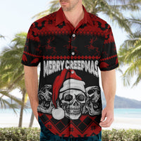 Custom Christmas Hawaiian Shirt Gothic Skull Creepmas - Wonder Print Shop