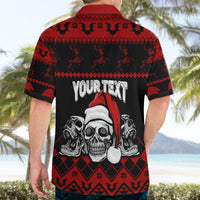 Custom Christmas Hawaiian Shirt Gothic Skull Creepmas - Wonder Print Shop