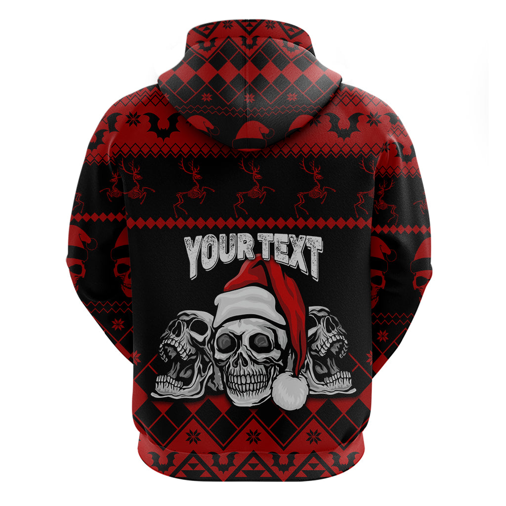 Custom Christmas Hoodie Gothic Skull Creepmas - Wonder Print Shop