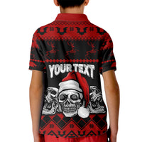 Custom Christmas Kid Polo Shirt Gothic Skull Creepmas - Wonder Print Shop