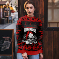 Personalised Wonder Print Christmas Ugly Christmas Sweater Gothic Skull Creepmas - Wonder Print Shop