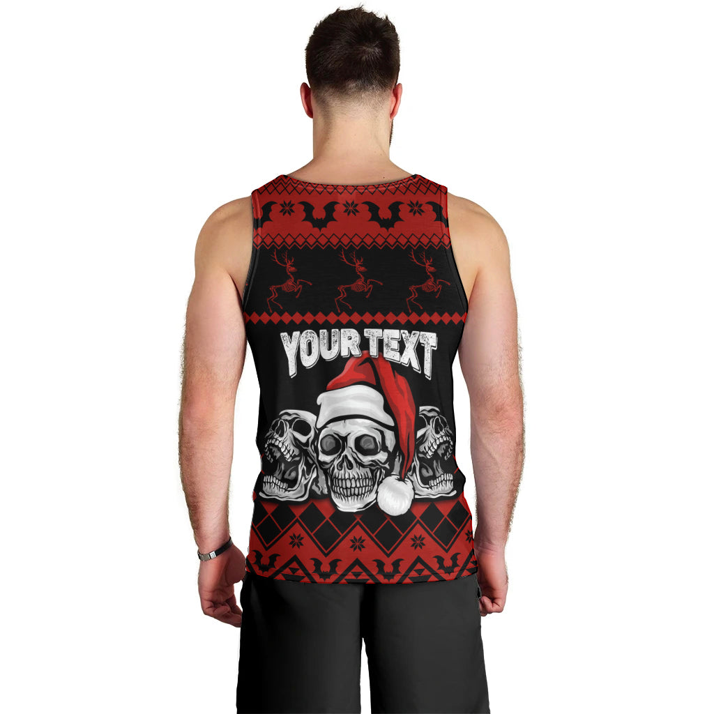Custom Christmas Men Tank Top Gothic Skull Creepmas - Wonder Print Shop