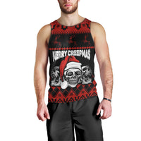 Custom Christmas Men Tank Top Gothic Skull Creepmas - Wonder Print Shop