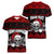 Custom Christmas Women V Neck T Shirt Gothic Skull Creepmas - Wonder Print Shop