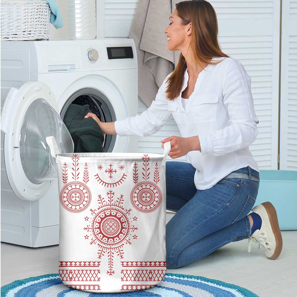 Croatia Sicanje Tattoo Kolo Inspired Laundry Basket - Wonder Print Shop